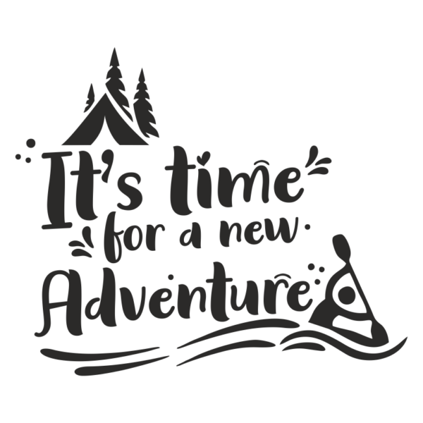 Стикер Its time for a new Adventure