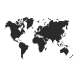 Стикер карта на света