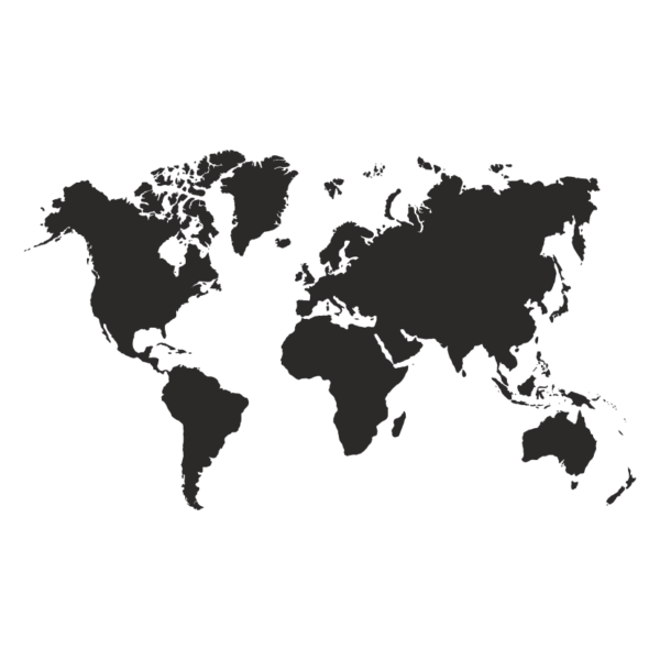 Стикер карта на света