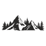 Стикер планина и гора