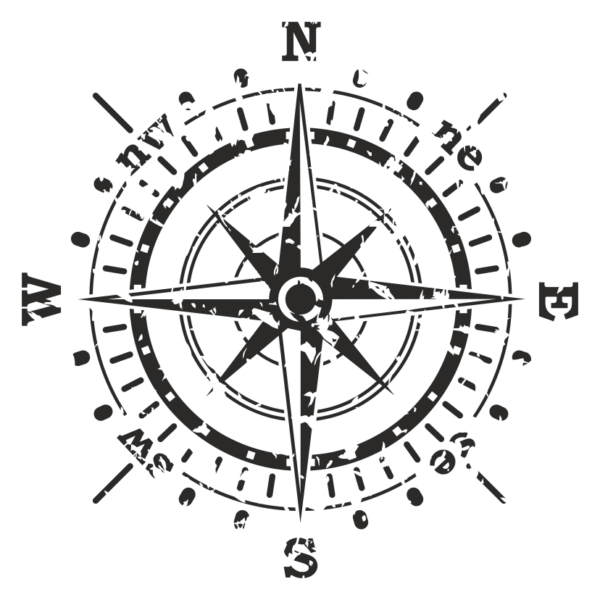 Стикер състарен компас